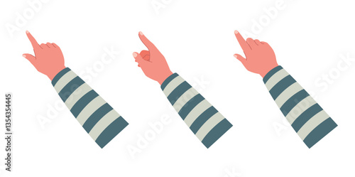 Children hands using smartphone or tablet flat vector for study, surf internet, business illustration isolated on white background. Hand using smartphone or touchpad with sleeve