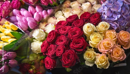 Beaucoup de fleurs pleines d'amour