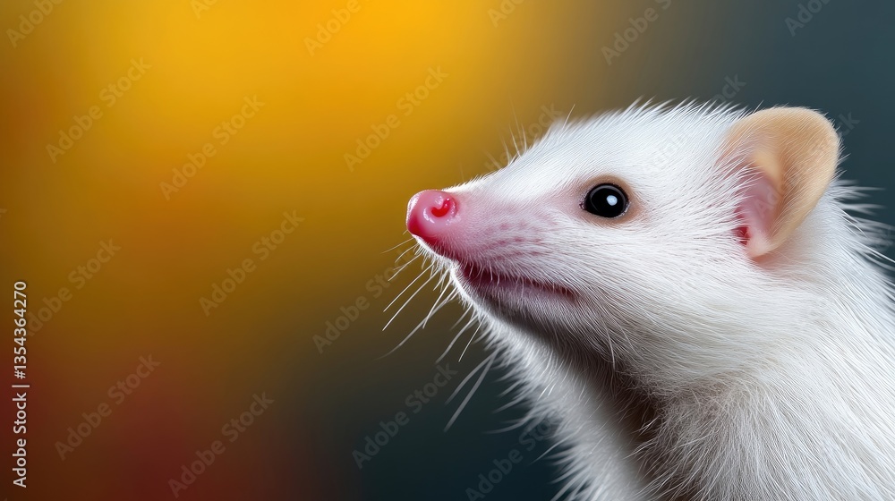 Close-up of a white hedgehog Close-up of a white hedgehog