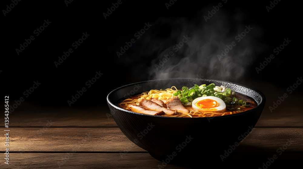 Enticing Ramen Culinary Delight with Savory Broth and Traditional Asian Ingredients Enticing Ramen Culinary Delight with Savory Broth and Traditional Asian Ingredients
