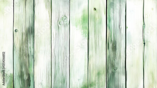 light green watercolor wooden planks texture on white or transparent background	