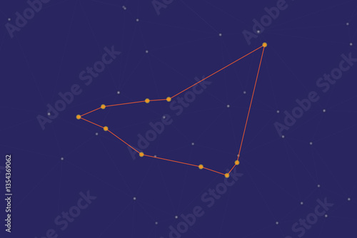 Various seamless dots and delicate lines merge harmoniously to form the Capricorn constellation in this vector background, delivering a bold, eye catching, and celestial design.