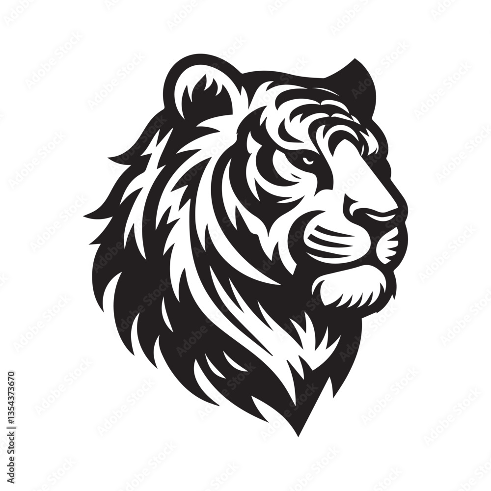 Fototapeta premium tiger head vector