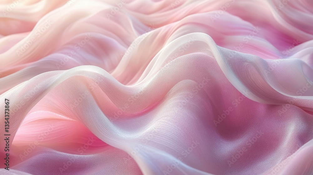 Pink fabric waves, soft light, texture background, design Pink fabric waves, soft light, texture background, design