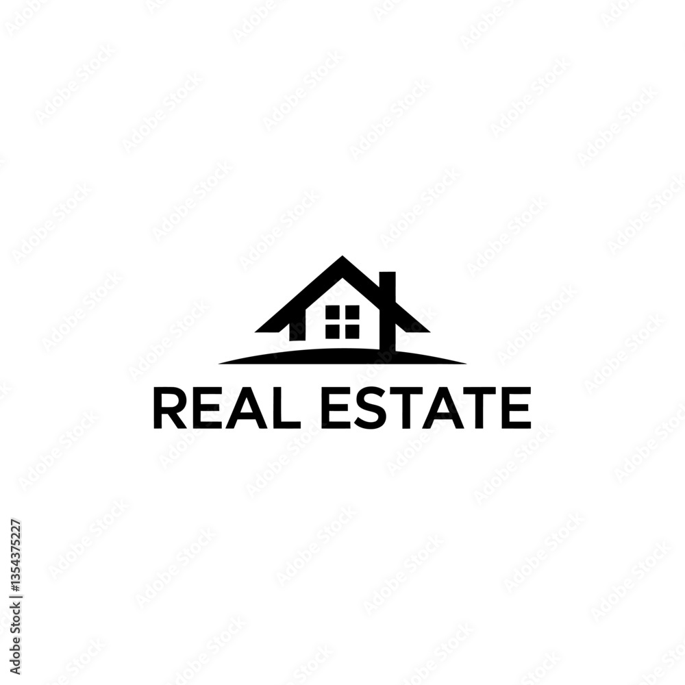 Clean Minimalist Black and White Real Estate Logo Design for Branding and Marketing visuals Clean Minimalist Black and White Real Estate Logo Design for Branding and Marketing visuals