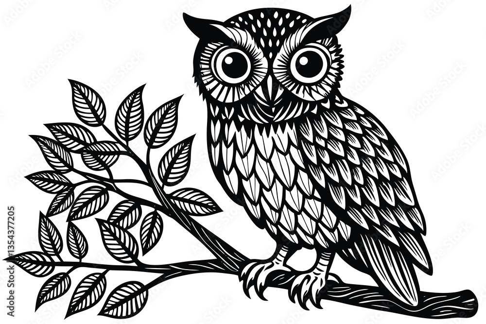 Owl with tree branch silhouete,Owl silhouette vector Owl with tree branch silhouete,Owl silhouette vector