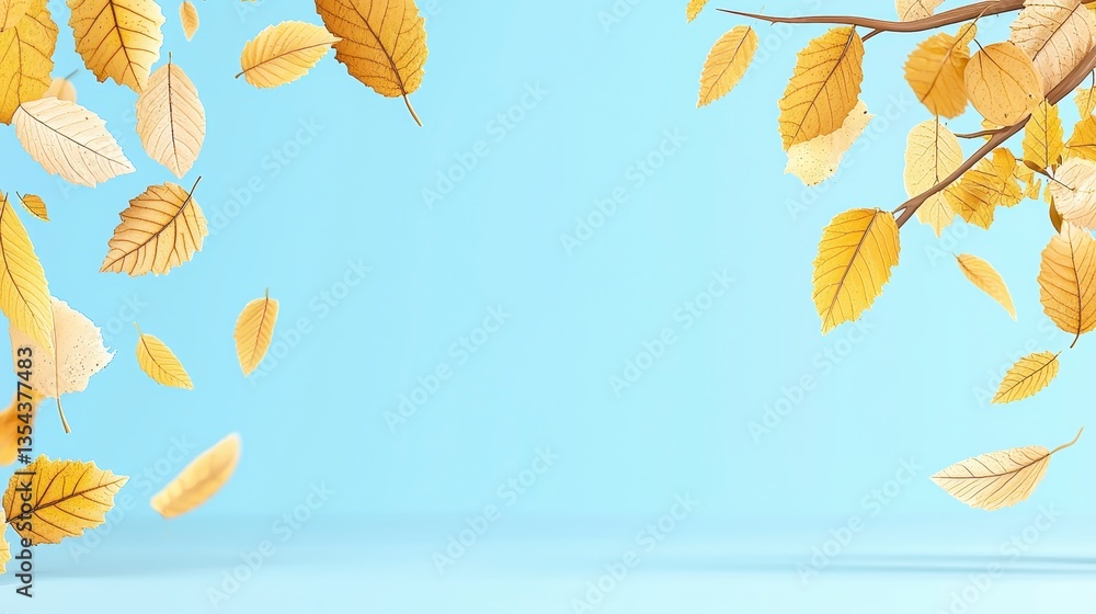 Fototapeta premium Autumn Leaves Backdrop Design
