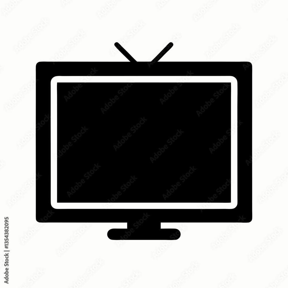 Flat LCD TV screen with blank display and modern design Flat LCD TV screen with blank display and modern design