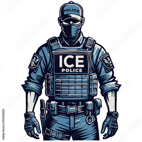Ice Agent with Cap - Front view