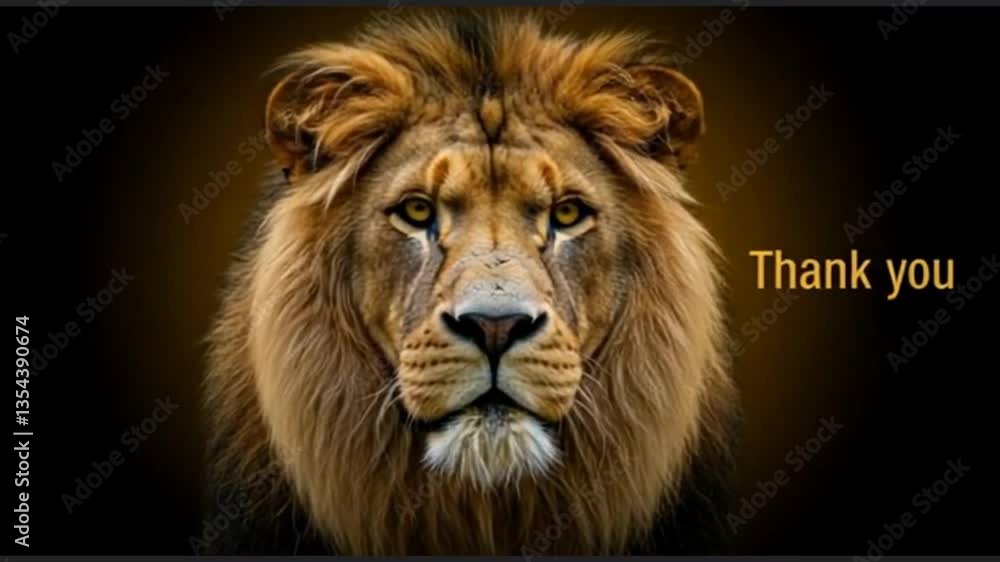 Lion with Grateful Mood Looking at the Camera with Lion with Grateful Mood Looking at the Camera with