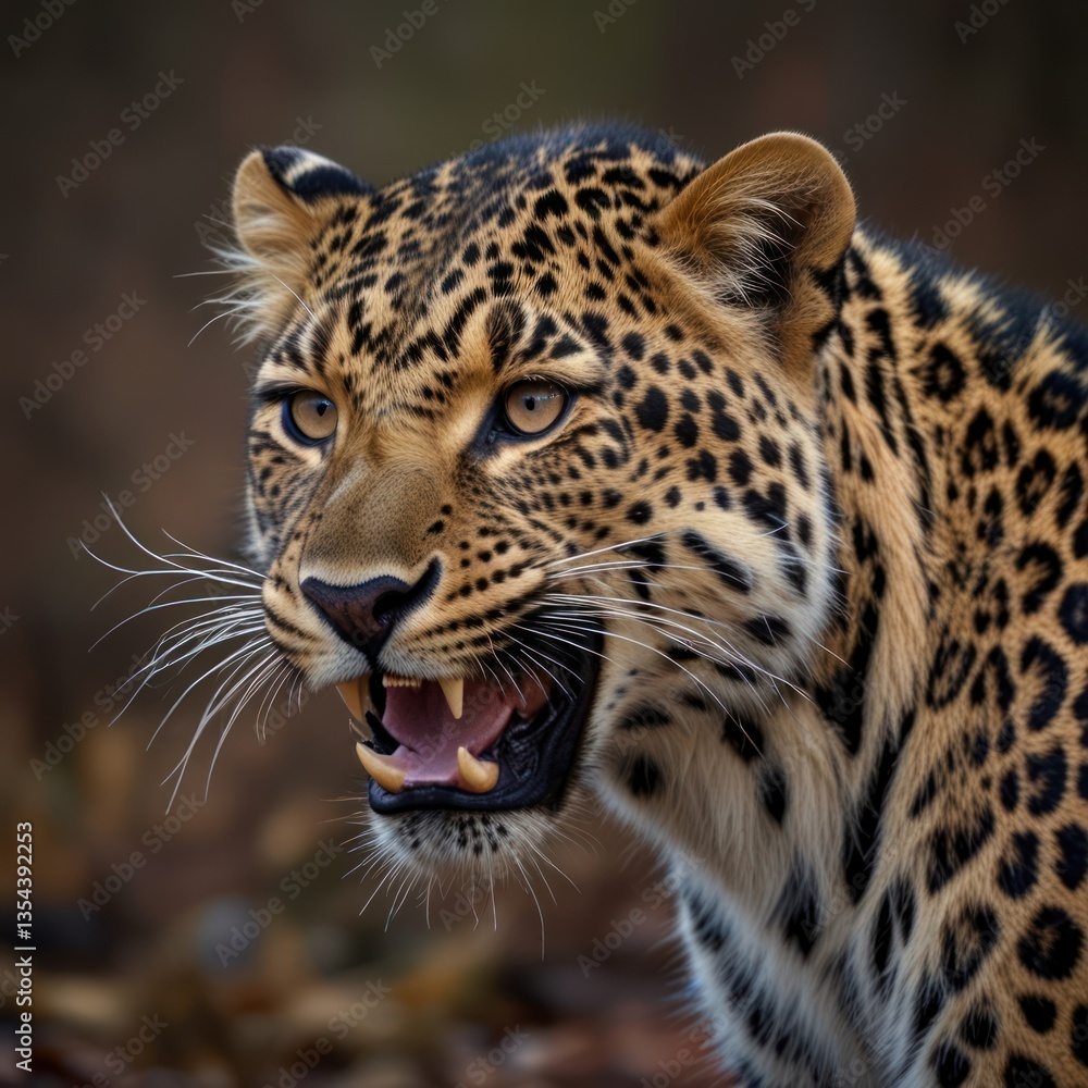 Close-up of a leopard's head Close-up of a leopard's head