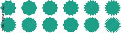 Set of vector starburst set, Special offer price tag. sunburst badges. Vintage labels. Colored stickers. A collection of different types and colors icon.
