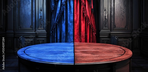 Divided political groups in the us represent a culture war and voter divisions conservative and liberal ideas clash in election debates