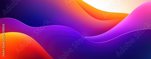 Abstract purple orange modern trendy motion futuristic design with smooth curves on white background
