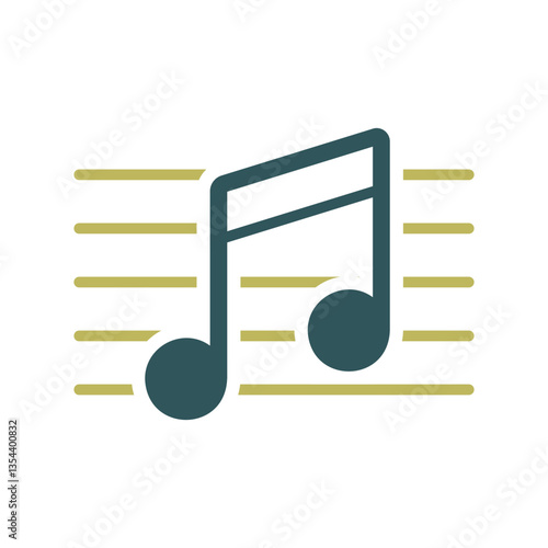 Stave and music notes vector icon