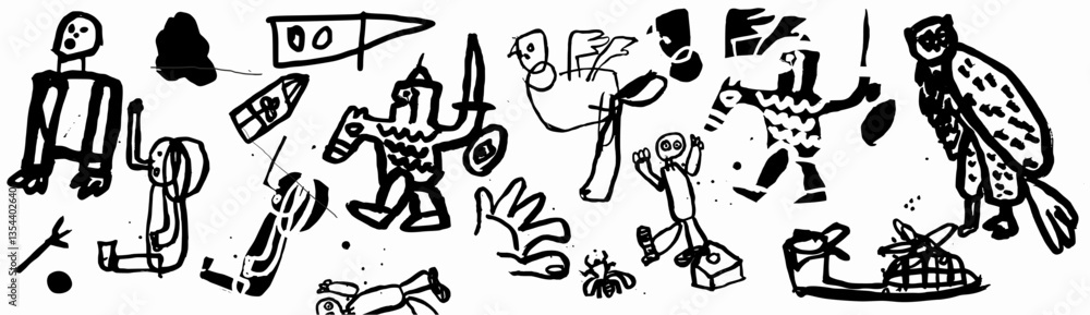 Fototapeta premium Symbolic image of various symbols and signs