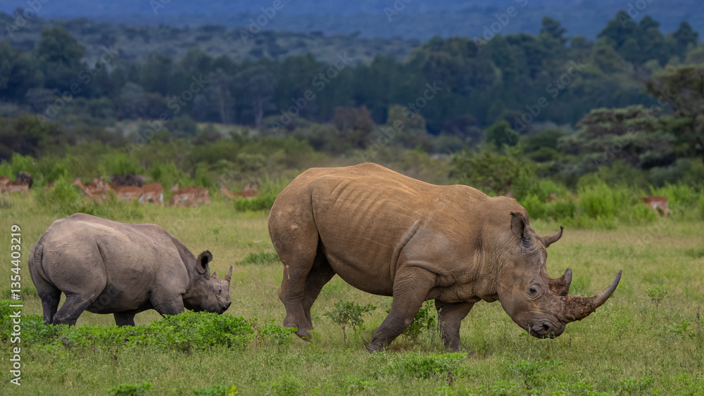 Fototapeta premium rhino in the wild