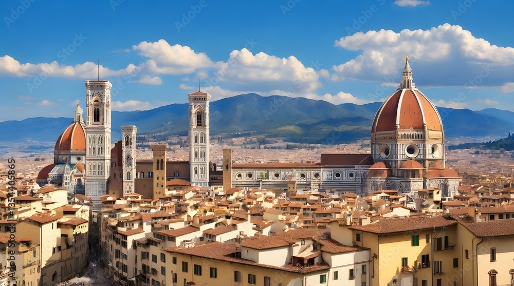 Fototapeta premium Florence Duomo Italy Santa Maria del.generative.ai