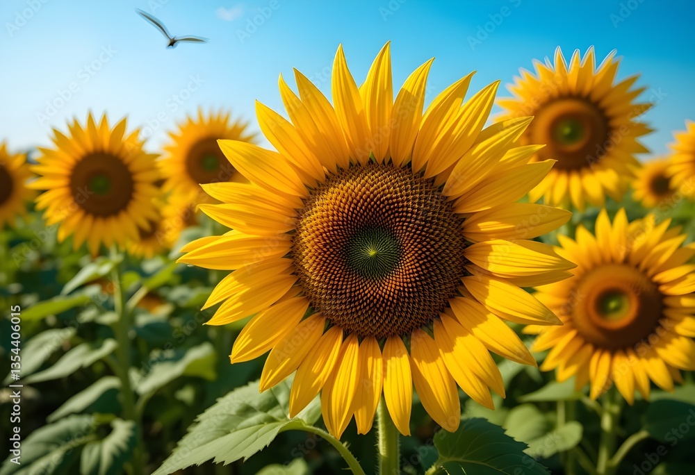 Fototapeta premium Sunflowers Reaching for the Sky