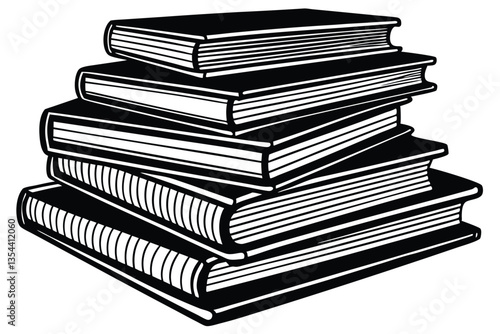 Book stack icon Simple illustration of book stack vector icon for web design isolated on white background