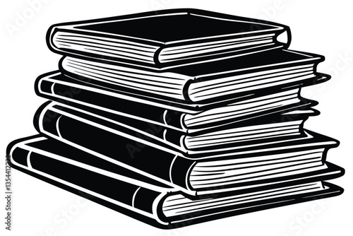 Book stack vector icon Vector