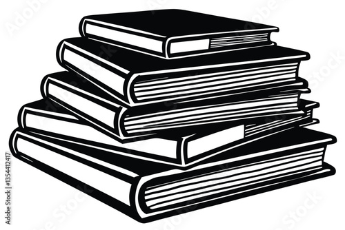 Book stack vector icon Vector