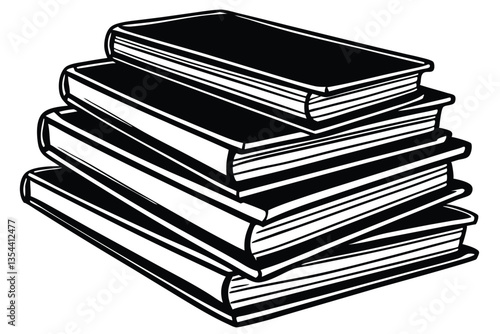Book stack vector icon Vector