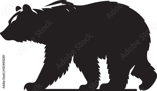 Wild bear silhouette vector art
