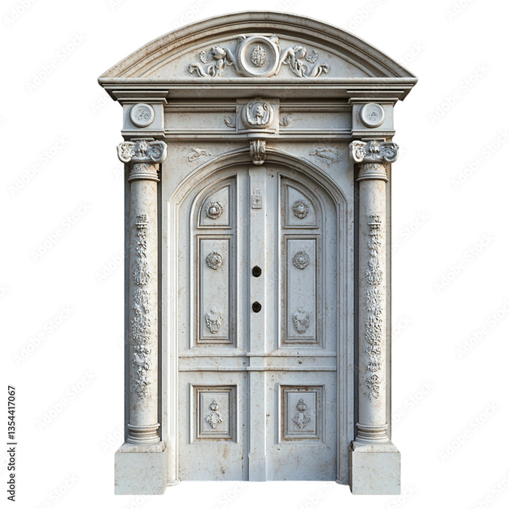 Obraz premium Elegant Ornate Marble Doorway Classic Architecture Design