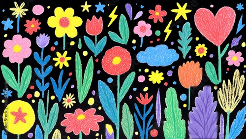 Wallpaper Mural Children's funny graffiti sunny garden Torontodigital.ca