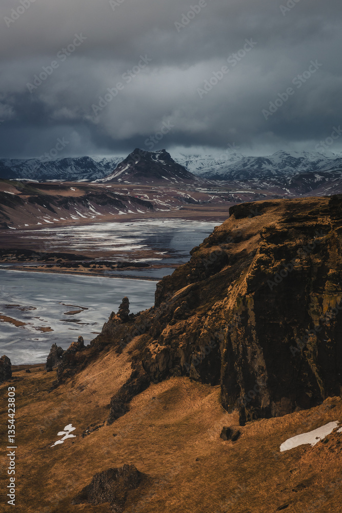 Iceland's diverse landscape features majestic mountains, dramatic coastlines, glaciers, and volcanic fields. A land of contrasts, where fire meets ice, offering breathtaking views for nature and trave