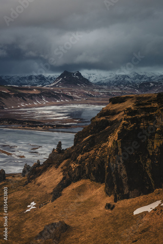 Iceland's diverse landscape features majestic mountains, dramatic coastlines, glaciers, and volcanic fields. A land of contrasts, where fire meets ice, offering breathtaking views for nature and trave