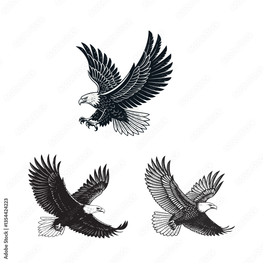 FLYING EAGLE VECTOR LINE ART FLYING EAGLE VECTOR LINE ART