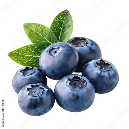 blueberries isolated on white transparent background PNG high quality,  fruit 