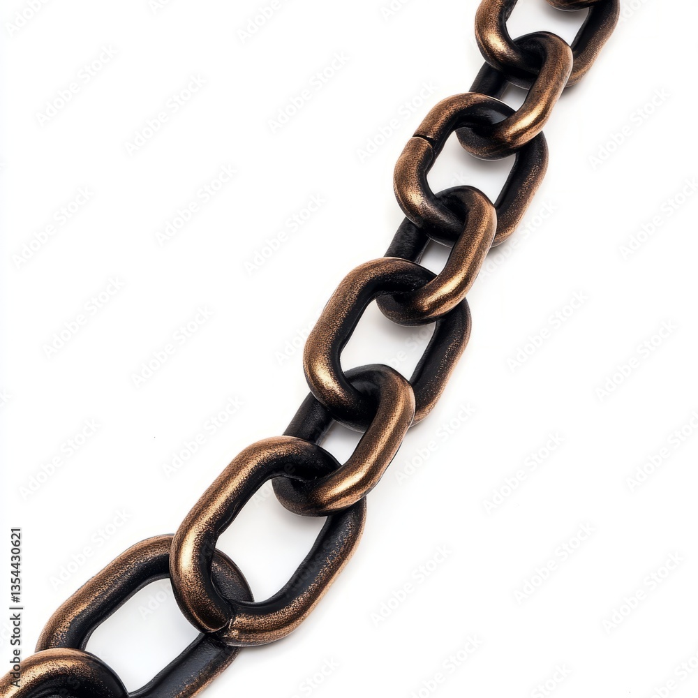 Obraz premium Generic Liberty Chain Scene Black Background. Link