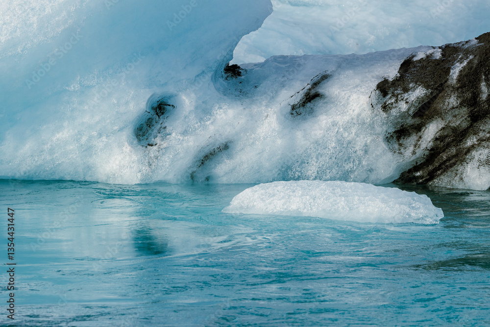 Glacial mountains in Iceland, showcasing rugged peaks and icy landscapes. A breathtaking view of nature's raw power, shaped by time and elements. Perfect for travel, adventure, and nature themes.