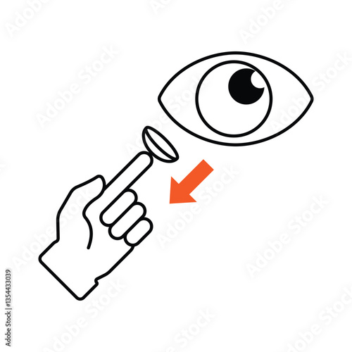 putting in contact lenses