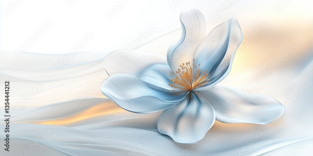 Fototapeta premium Elegant Flower with Soft Colors and Gradient Petals for Artistic Decorative Image