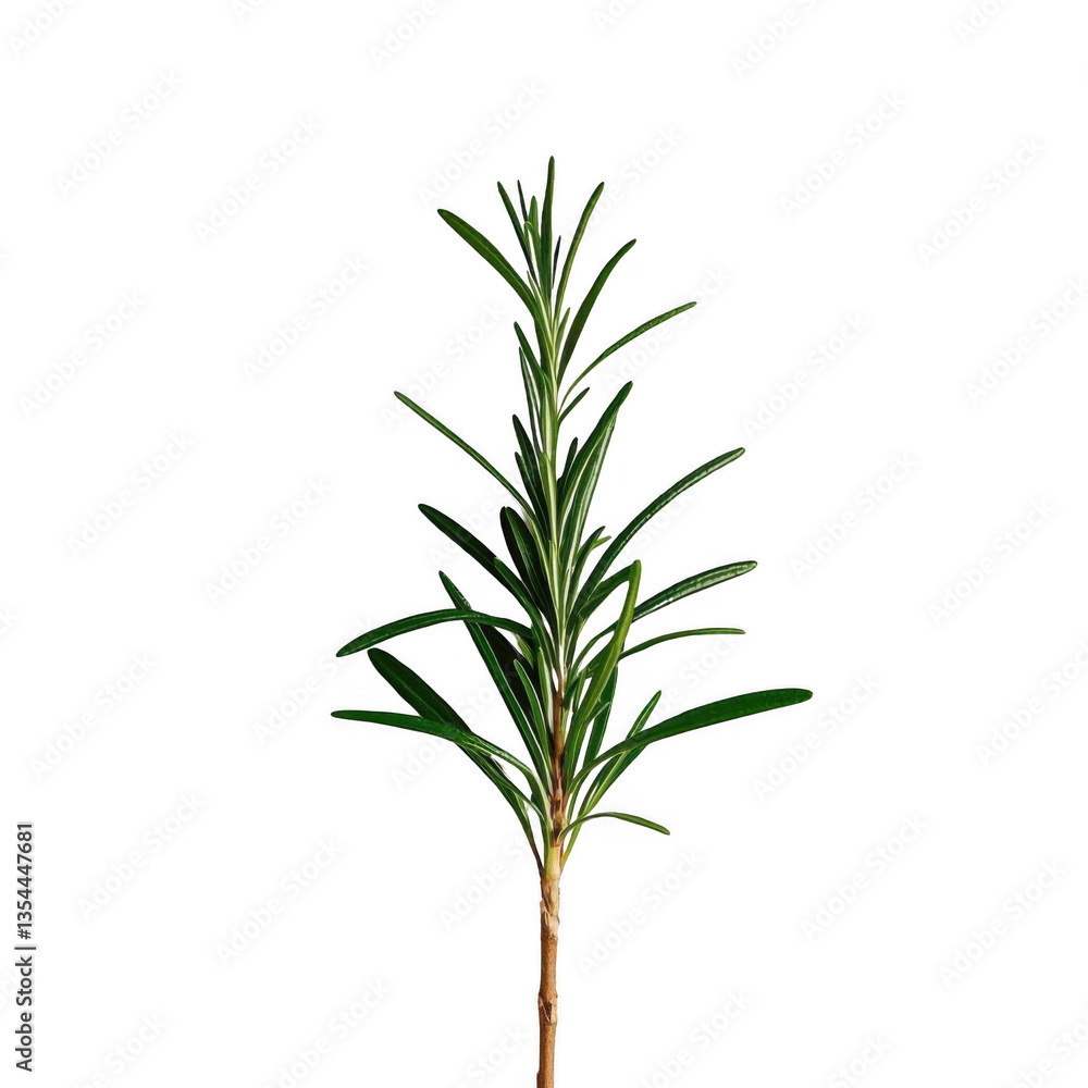 A vibrant sprig of rosemary symbolizing culinary freshness and herbal transparent background A vibrant sprig of rosemary symbolizing culinary freshness and herbal transparent background