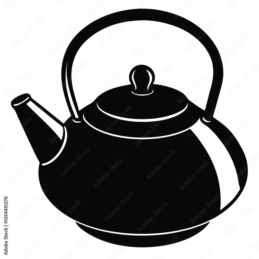 tea pot silhouette vector art, ideal for branding and graphic design tea pot silhouette vector art, ideal for branding and graphic design