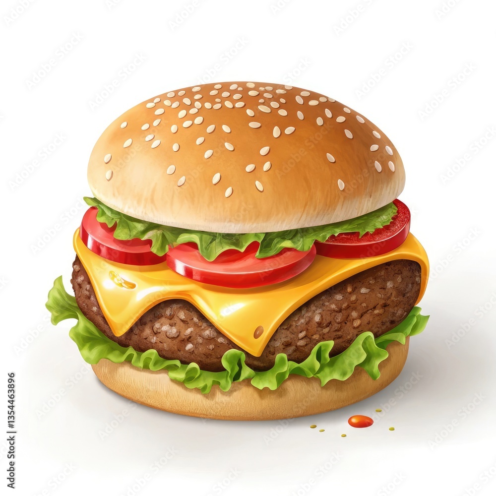 hamburger isolated on white hamburger isolated on white