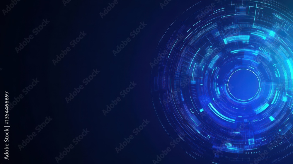 Abstract blue modern background with circle elements Digital technology concept vector illustration Abstract blue modern background with circle elements Digital technology concept vector illustration