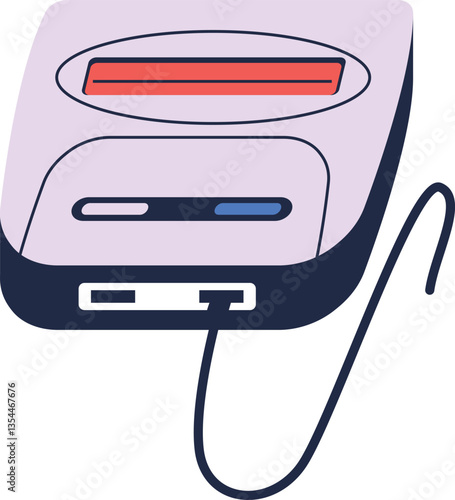 Vintage cartridge gamepad vector illustration