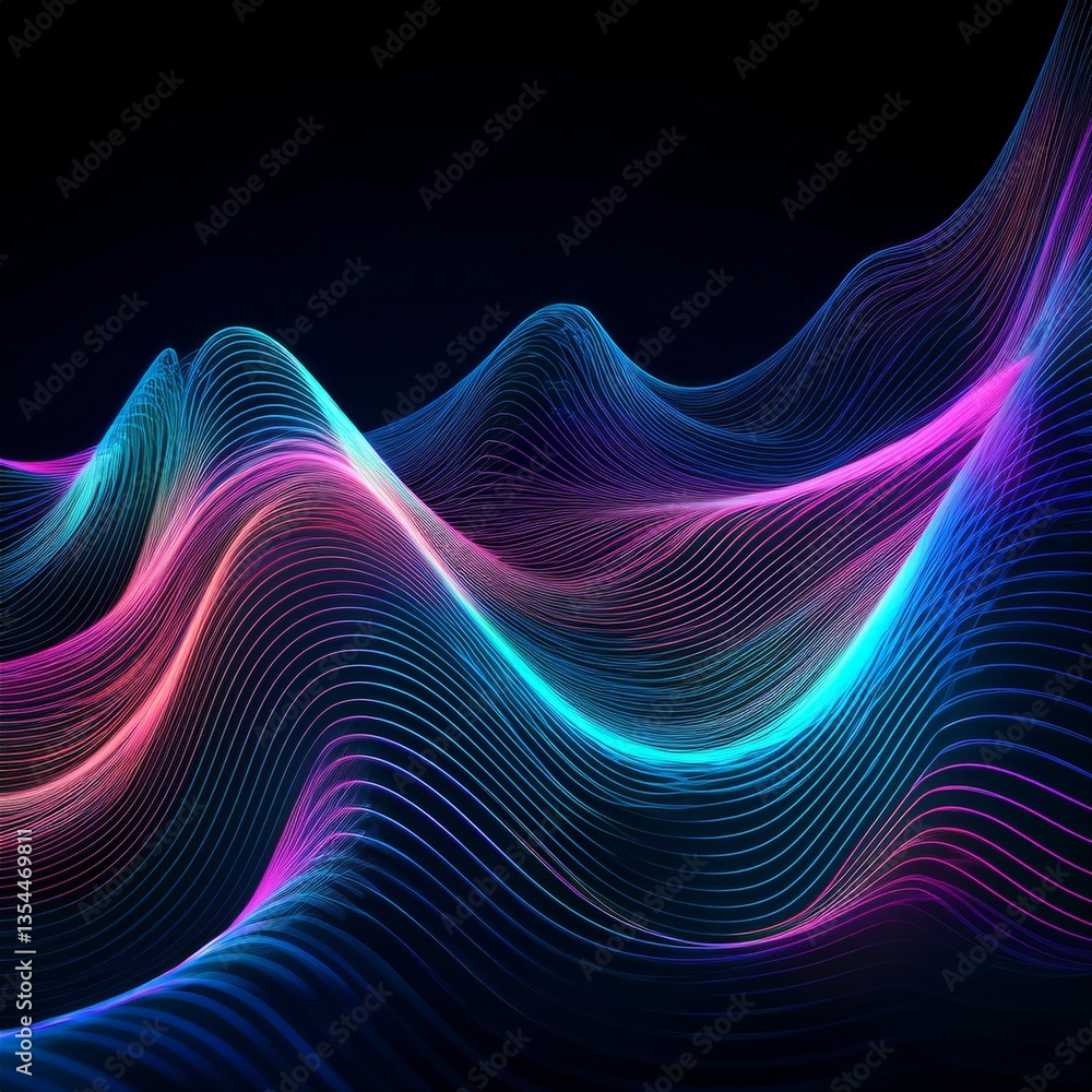 beautiful colorful line waves background, graphic resource beautiful colorful line waves background, graphic resource
