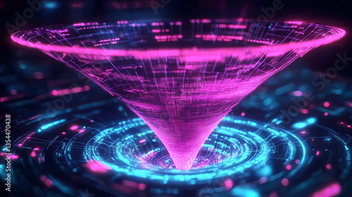 Purple and Blue Abstract Scene