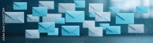 Alert warning and notification email concept, company sending many emails or digital newsletter to customers