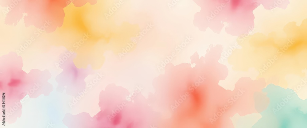 Subtle watercolor washes blend seamlessly, creating soft, diffused color fields, color, color texture Subtle watercolor washes blend seamlessly, creating soft, diffused color fields, color, color texture