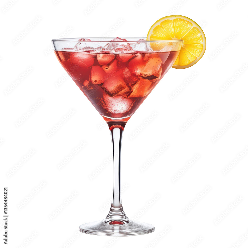 Refreshing cocktail with ice and lemon slice, perfect for summer gatherings and celebrations Refreshing cocktail with ice and lemon slice, perfect for summer gatherings and celebrations