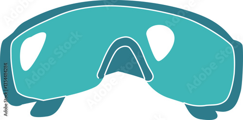 Protective goggles eyewear vector illustration