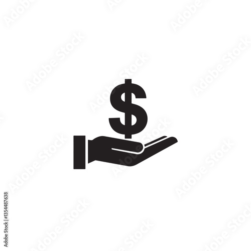 dollar sign on white background